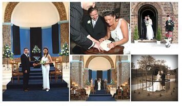 Mixture of scenes from Anvil Hall, showing garden etc