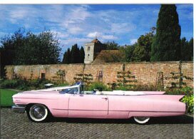 Classic Pink Cadillac Convertible