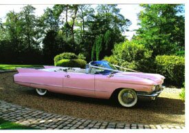 Classic Pink Cadillac Convertible