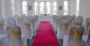 wedding breakfast set up