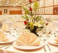 table set for a wedding