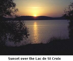 sunset over the lake