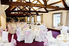 dining room decorated for a wedding