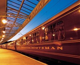 The Royal Scotsman calling at a station