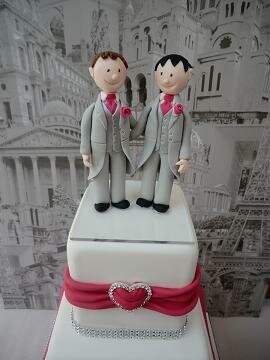 two men on cake